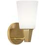 Robert Abbey Wheatley Wall Sconce brass w/white glass shade