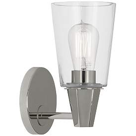 Image1 of Robert Abbey Wheatley Wall Sconce polished chrome w/glass shade