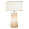 Robert Abbey White Frosted Glass with White Shade Table Lamp