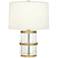 Robert Abbey Wyatt Clear Crystal Column and Fondine Accent Lamp