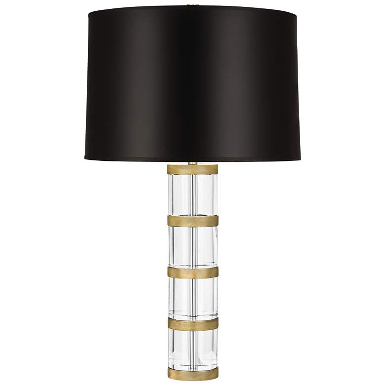 Image 1 Robert Abbey Wyatt Modern Brass Table Lamp with Black Shade