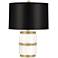 Robert Abbey Wyatt Modern Brass with Black Shade Accent Lamp