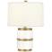 Robert Abbey Wyatt Modern Brass with White Shade Accent Lamp