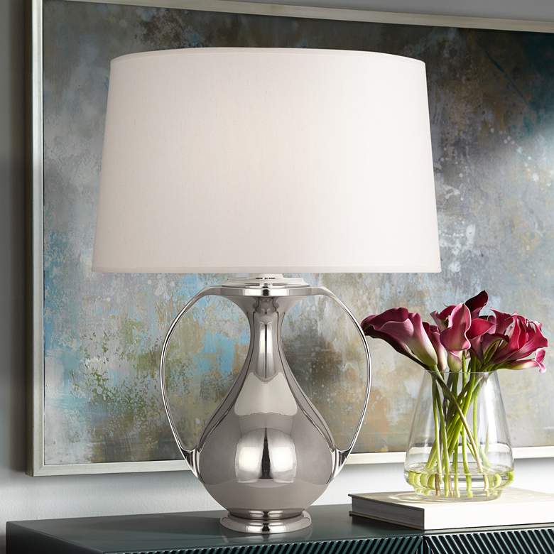 Image 1 Robert Abby Belvedere 26 1/4" Polished Nickel 2-Handle Jug Table Lamp
