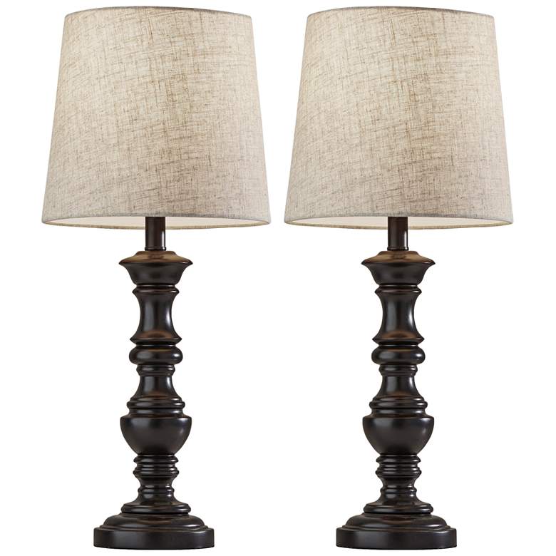 Image 1 Robert Black Column Table Lamps Set of 2