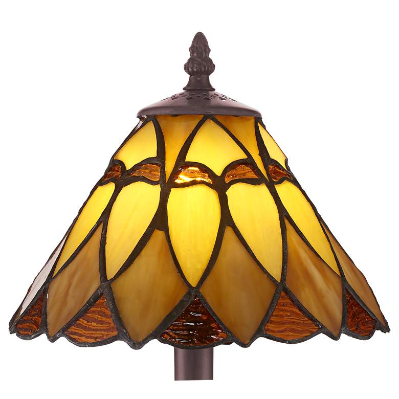 Image 3 Robert Louis Tiffany 14 inch High Austin Art Glass LED Accent Lamp more views