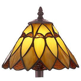 Image3 of Robert Louis Tiffany 14" High Austin Art Glass LED Accent Lamp more views