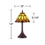 Thumbnail4 of Robert Louis Tiffany 14" High Austin Art Glass LED Accent Lamp more views