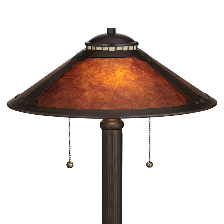 Image 4 Robert Louis Tiffany 18 1/2" High Mission-Style Mica Shade Accent Lamp more views