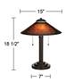 Robert Louis Tiffany 18 1/2" High Mission-Style Mica Shade Accent Lamp