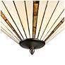 Robert Louis Tiffany 20" Wide 3-Light Ivory Glass Cone Pendant Light