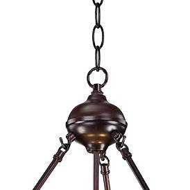 Image4 of Robert Louis Tiffany 20" Wide 3-Light Ivory Glass Cone Pendant Light more views