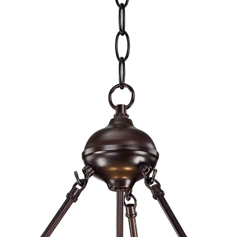 Image 4 Robert Louis Tiffany 20 inch Wide 3-Light Ivory Glass Cone Pendant Light more views