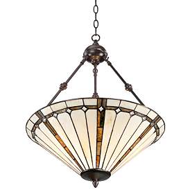 Image5 of Robert Louis Tiffany 20" Wide 3-Light Ivory Glass Cone Pendant Light more views