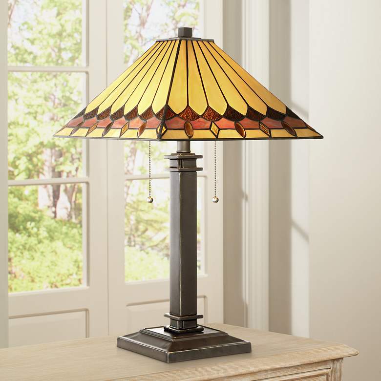 Image 1 Robert Louis Tiffany 23 inch High Gerard Mission Table Lamp