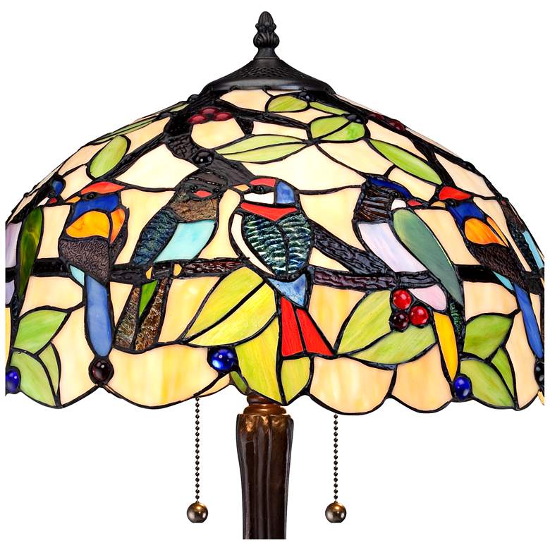 Image 3 Robert Louis Tiffany 24 3/4" Woodland Birds Tiffany-Style Table Lamp more views