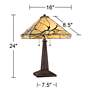 7_Robert Louis Tiffany 24" Budding Branch Art Glass Lamp with Dimmer more views