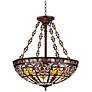 Thumbnail2 of Robert Louis Tiffany 24" Tiffany-Style Art Glass Bowl Pendant Light