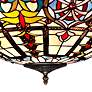 Thumbnail3 of Robert Louis Tiffany 24" Tiffany-Style Art Glass Bowl Pendant Light more views
