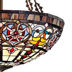 Image4 of Robert Louis Tiffany 24" Tiffany-Style Art Glass Pendant Light more views