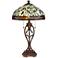 Robert Louis Tiffany 26" Blossoming Leaf and Vine Tiffany-Style Lamp