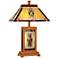 Robert Louis Tiffany 27" Walnut Mission Night Light Table Lamp
