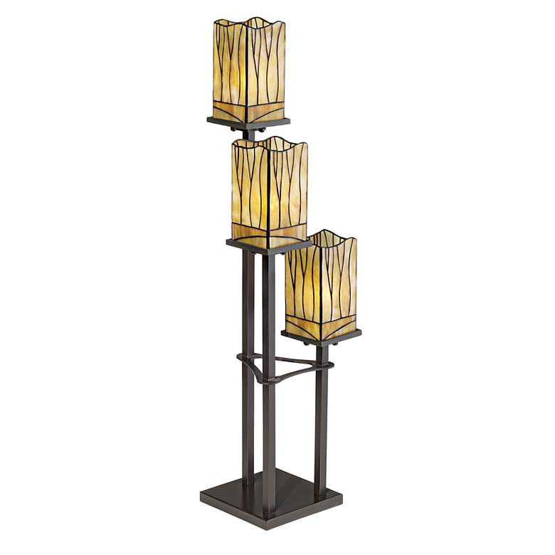 Image 4 Robert Louis Tiffany 3-Tier Sedona 37 1/2" Tiffany-Style Glass Lamp more views