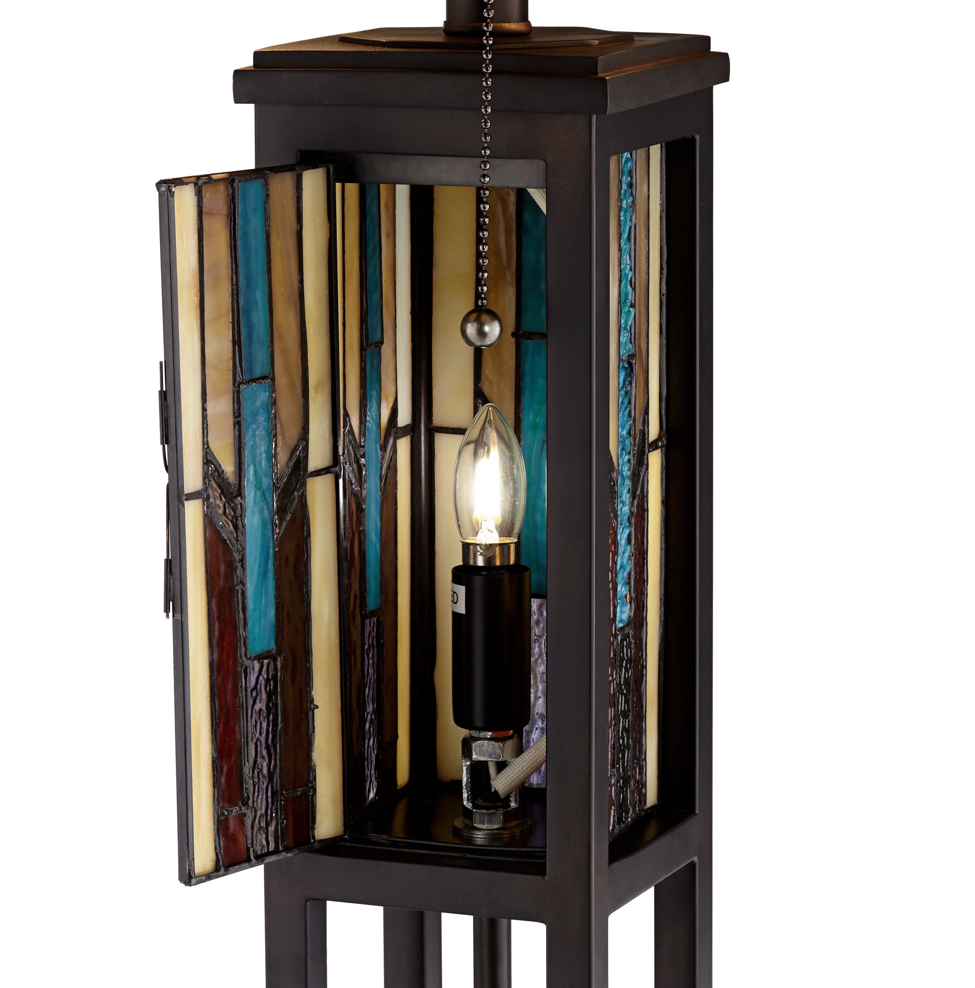 Robert Louis Tiffany 59 1/2" Ranier Mission Night Light Floor Lamp