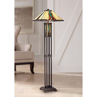 Robert Louis Tiffany 59 1/2" Ranier Mission Night Light Floor Lamp