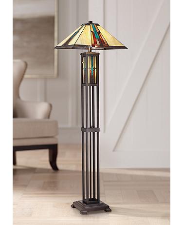 Robert Louis Tiffany 59 1/2" Ranier Mission Night Light Floor Lamp
