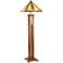Robert Louis Tiffany 62 1/2" Walnut Mission Night Light Floor Lamp