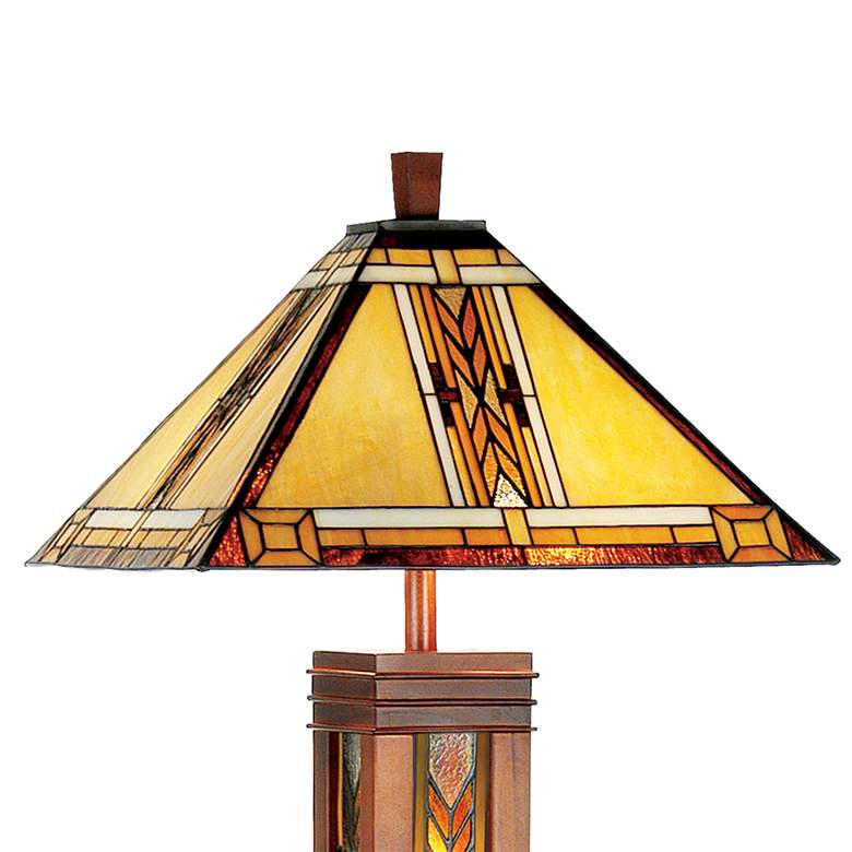 Image 4 Robert Louis Tiffany 62 1/2" Walnut Mission Night Light Floor Lamp more views