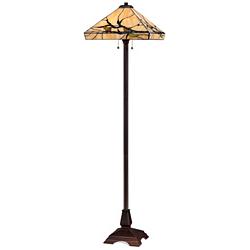 Robert Louis Tiffany 62&quot; Budding Branch Art Glass Floor Lamp