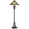 Robert Louis Tiffany 62" High Jewel Tone Art Glass Floor Lamp