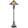 2_Robert Louis Tiffany 62" High Jewel Tone Art Glass Floor Lamp
