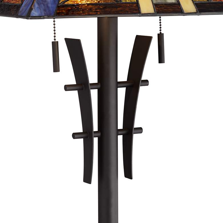 Image 6 Robert Louis Tiffany 62" High Jewel Tone Art Glass Floor Lamp more views