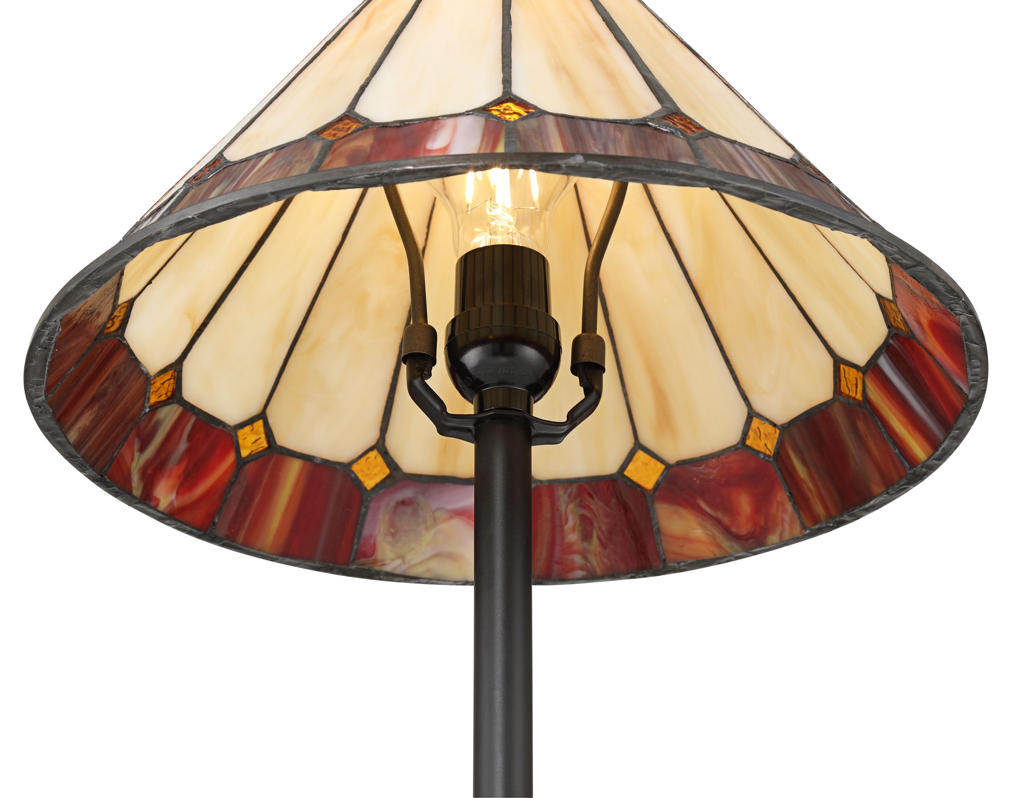 Image 6 Robert Louis Tiffany Albany 19 3/4" Tiffany Style Art Glass Table Lamp more views