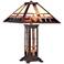 Robert Louis Tiffany Alfred Mission Table Lamp w/ 9W LED Bulbs