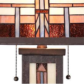 Image5 of Robert Louis Tiffany Alfred Mission Tiffany-Style Night Light Table Lamp more views
