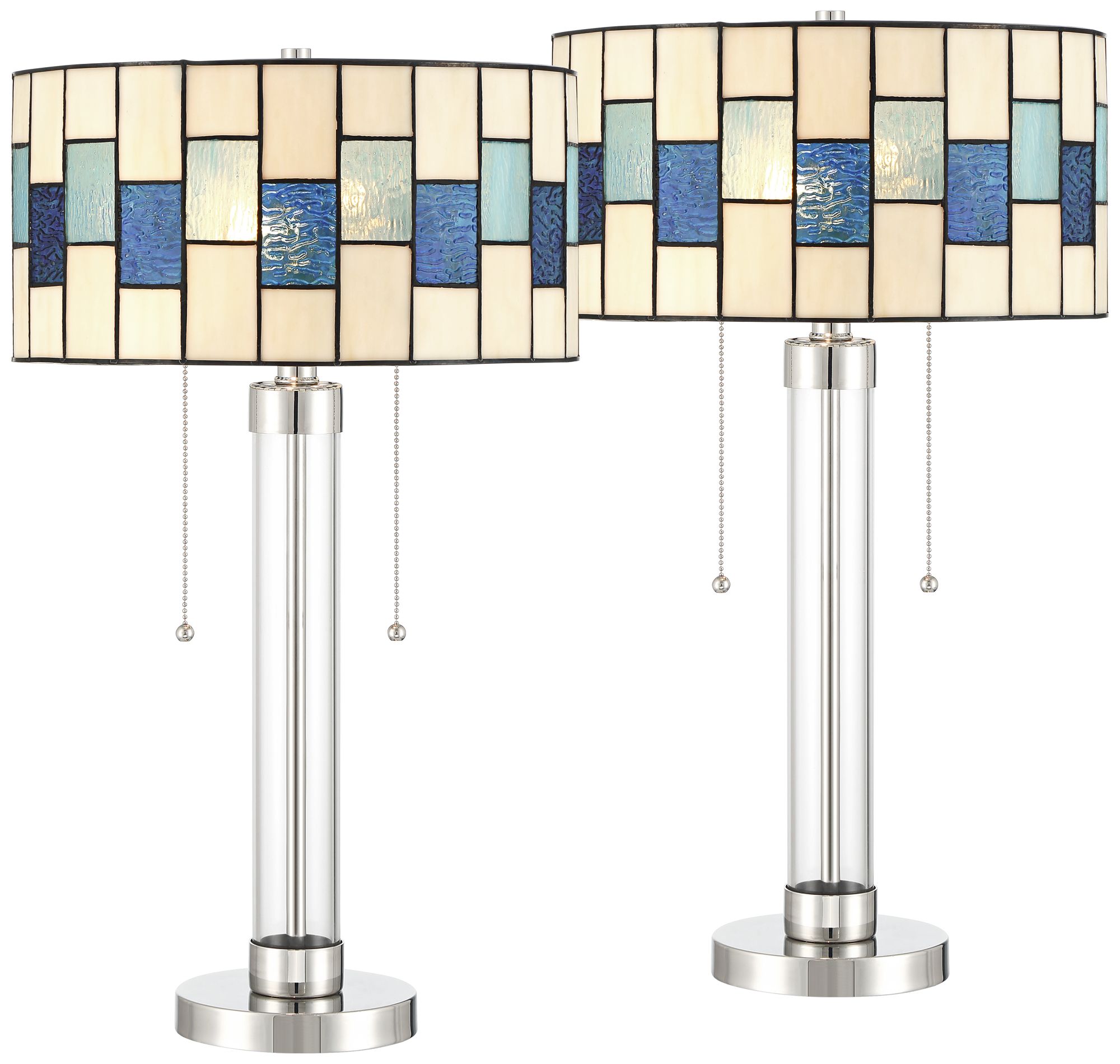 Image 2 Robert Louis Tiffany Andra 24 1/2" High Art Glass Table Lamp Set of 2