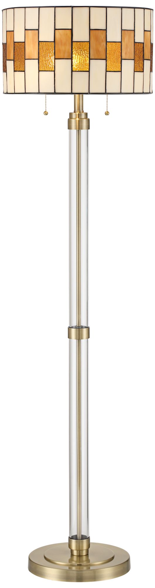 Image 3 Robert Louis Tiffany Andra 60" High Amber Art Glass Floor Lamp