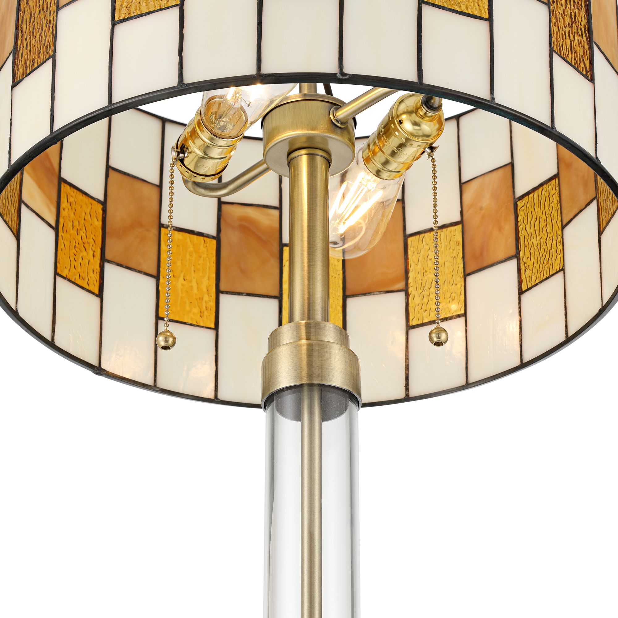 Image 7 Robert Louis Tiffany Andra 60" High Amber Art Glass Floor Lamp more views