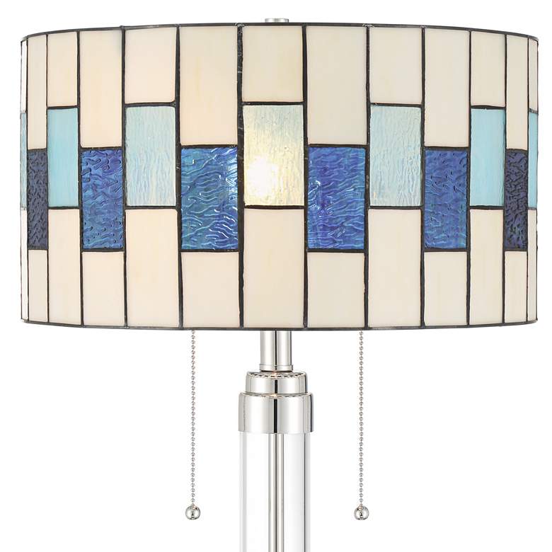 Image 3 Robert Louis Tiffany Andra 60" High Art Glass Drum Shade Floor Lamp more views