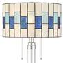 3_Robert Louis Tiffany Andra 60" High Art Glass Drum Shade Floor Lamp more views