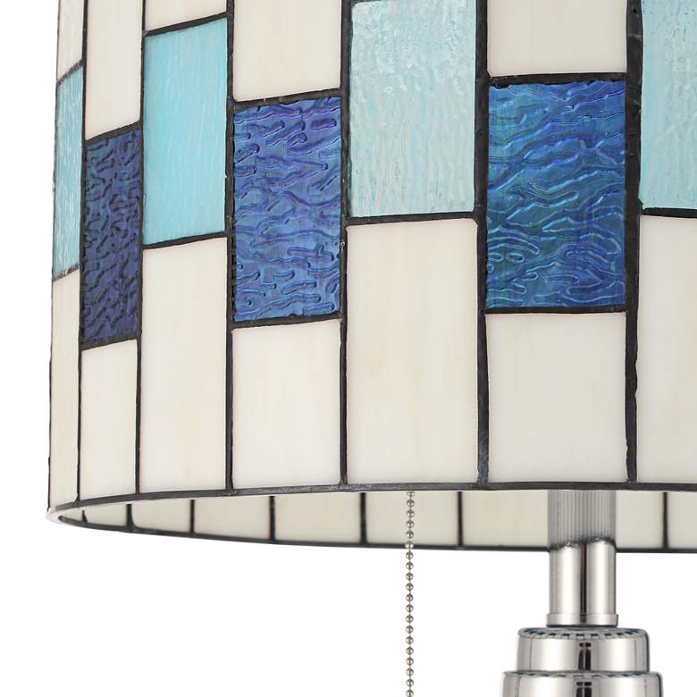 Image 4 Robert Louis Tiffany Andra 60" High Art Glass Drum Shade Floor Lamp more views