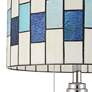 4_Robert Louis Tiffany Andra 60" High Art Glass Drum Shade Floor Lamp more views