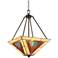 Robert Louis Tiffany Ansel 16" Wide Glass 3-Light Pendant