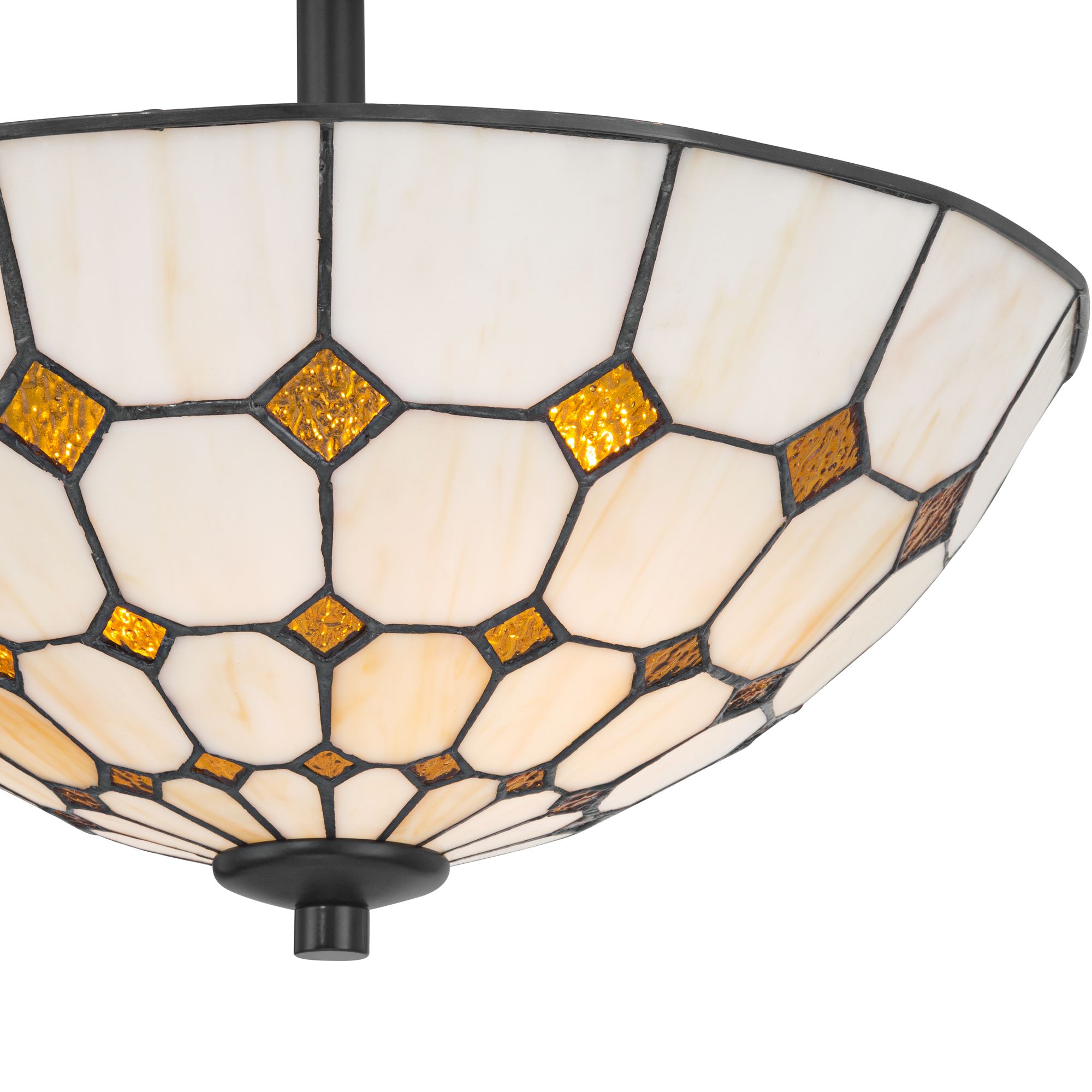 Image 3 Robert Louis Tiffany Audrey 16" Wide Art Glass 2-Light Ceiling Light more views