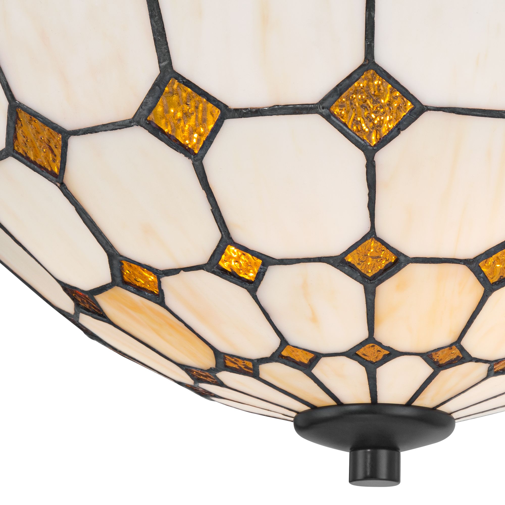 Image 5 Robert Louis Tiffany Audrey 16" Wide Art Glass 2-Light Ceiling Light more views