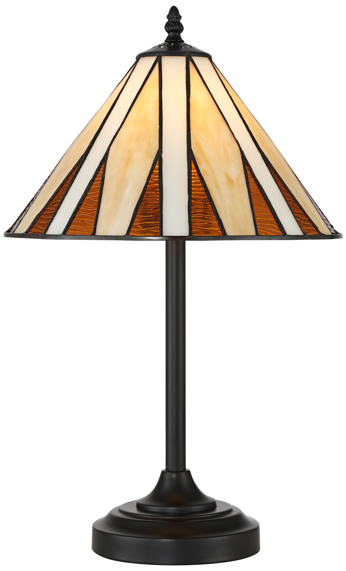 Image 3 Robert Louis Tiffany Bedford 19 3/4" Tiffany-Style Glass Table Lamp